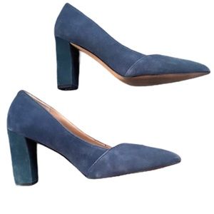 Franco Sarto Blue Suede Pump Size 9.5